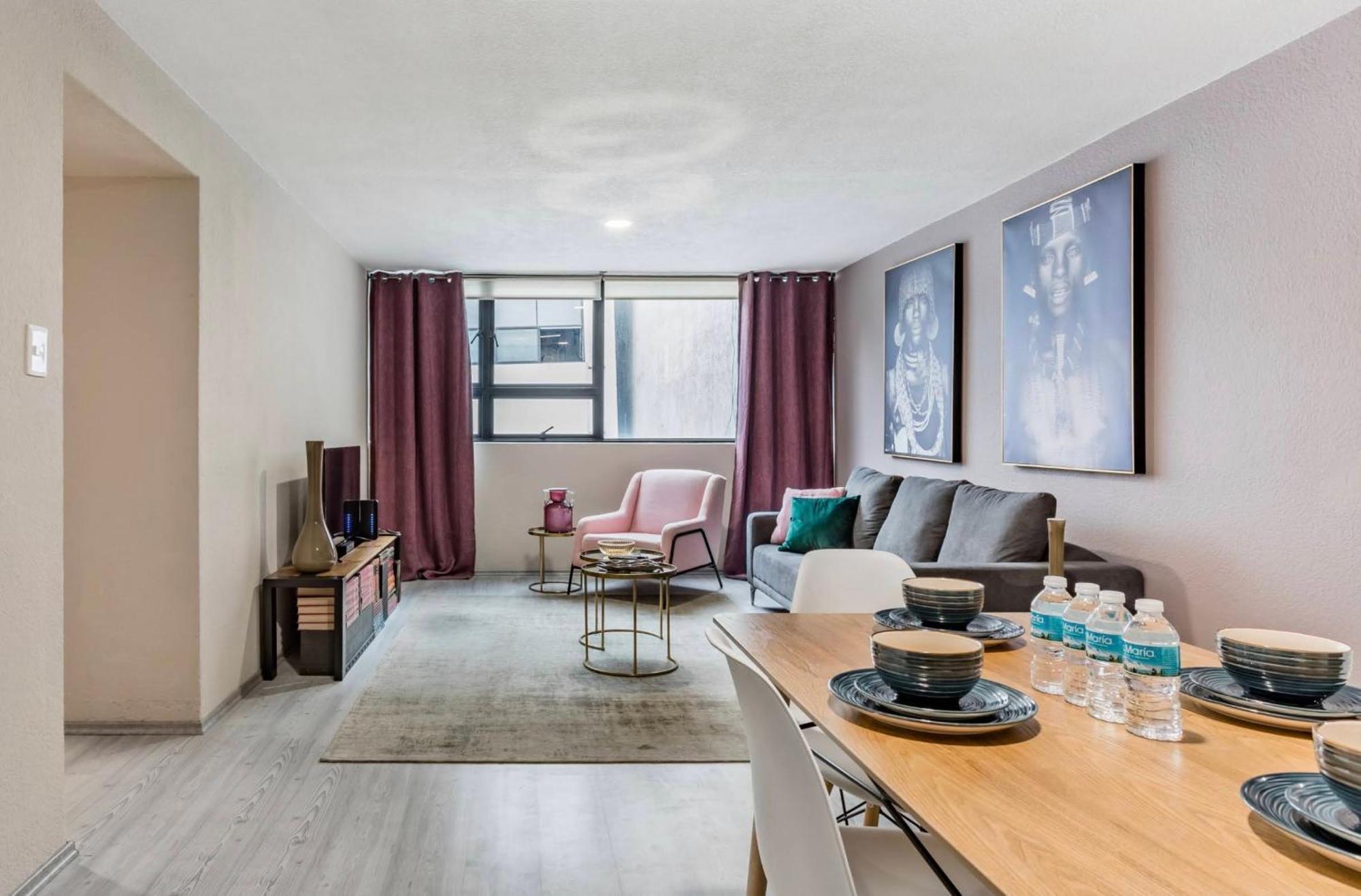 Cozy Roma Norte Flat - Parking- Wifi - Sleeps 6 メキシコシティ エクステリア 写真